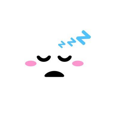 emoji simgesi, uykulu, uyku, rüya, dinlenme, rahatlama, sıkıcı, düşük enerji, uykulu vektör çizimi