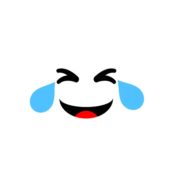 Emoji Emoticon Sad Cry Shocked Scared Laugh Merry Embarrassed Feel — Stock Vector