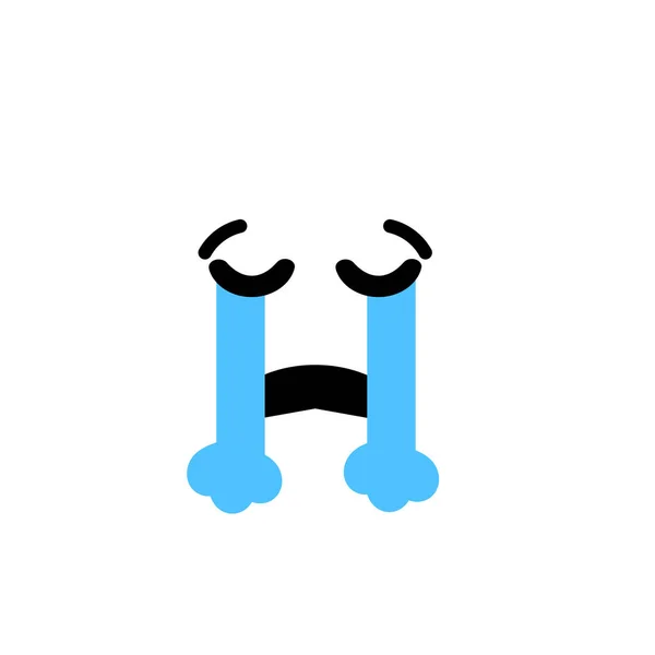 Emoji Emoticon Sad Cry Shocked Scared Laugh Merry Embarrassed Feel — 图库矢量图片
