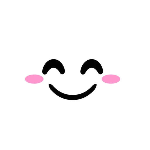 Emoji Emoticon Amor Beso Feliz Sonrisa Brillante Satisfecho Alegre Riendo — Vector de stock