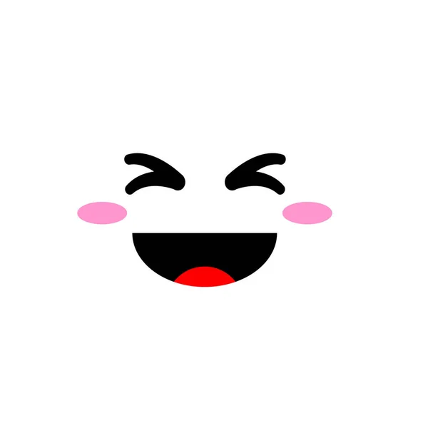 Emoji Emoticon Στην Αγάπη Φιλί Χαρούμενος Φωτεινό Χαμόγελο Ικανοποιημένος Χαρούμενος — Διανυσματικό Αρχείο
