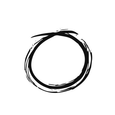 Beyaz arkaplanda izole fırçalar, fırça darbeleri koleksiyonu, suluboya tasarımları ve kirli dokular, daire, yaratıcı konsept sanat vektörü ilülasyonu