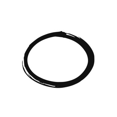 Beyaz arkaplanda izole fırçalar, fırça darbeleri koleksiyonu, suluboya tasarımları ve kirli dokular, daire, yaratıcı konsept sanat vektörü ilülasyonu