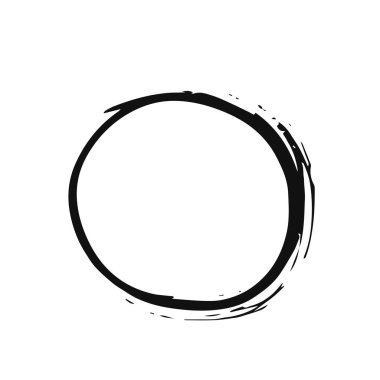 Beyaz arkaplanda izole fırçalar, fırça darbeleri koleksiyonu, suluboya tasarımları ve kirli dokular, daire, yaratıcı konsept sanat vektörü ilülasyonu