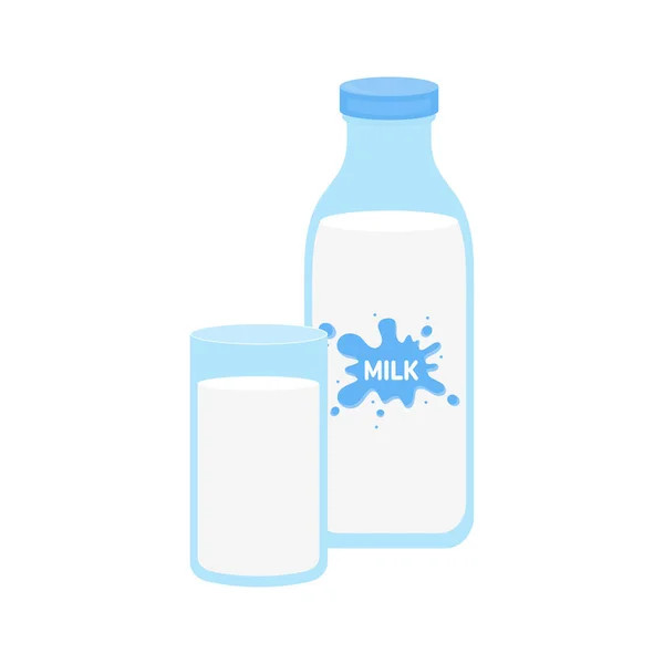 Milk Packing Glass Milk White Dairy Products Background Icon Vector — Stock Vector