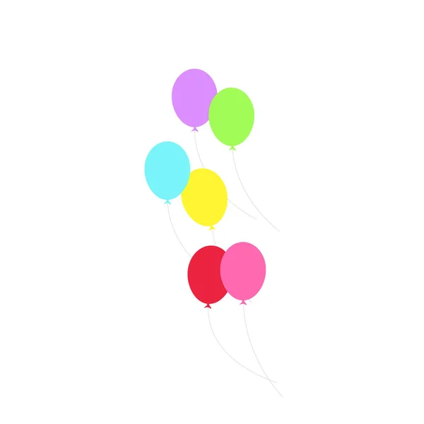 Feliz Fiesta Cumpleaños Fiesta Cumpleaños Muchos Globos Colores Ilustración Vectores — Archivo Imágenes Vectoriales