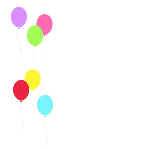 Feliz Fiesta Cumpleaños Fiesta Cumpleaños Muchos Globos Colores Ilustración Vectores — Archivo Imágenes Vectoriales