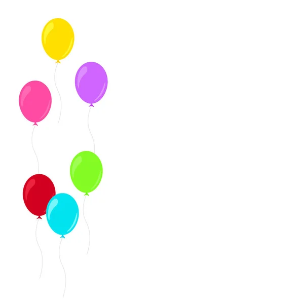 Feliz Fiesta Cumpleaños Fiesta Cumpleaños Muchos Globos Colores Ilustración Vectores — Archivo Imágenes Vectoriales