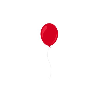 Mutlu yıllar, doğum günü partisi, bir sürü renkli balon, düz vektör illüstrasyonu ve simgeler