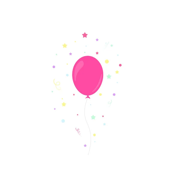 Днем Народження Вечірка День Народження Безліч Різнокольорових Кульок Плоска Векторна — стоковий вектор