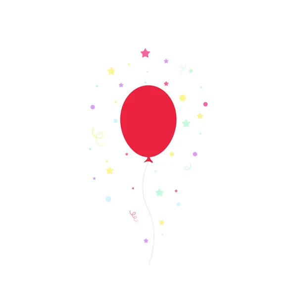 Gelukkige Verjaardag Verjaardagsfeest Vele Kleurrijke Ballonnen Platte Vector Illustratie Iconen — Stockvector
