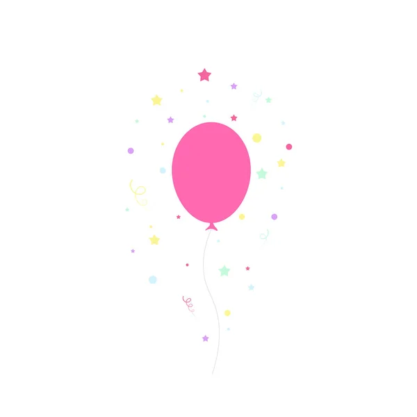 Feliz Fiesta Cumpleaños Fiesta Cumpleaños Muchos Globos Colores Ilustración Vectores — Archivo Imágenes Vectoriales