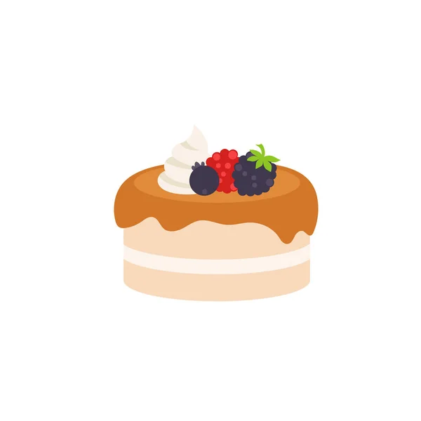 Happy Birthday Party Birthday Cake Box Fruit Cake Caramel Cake — стоковый вектор