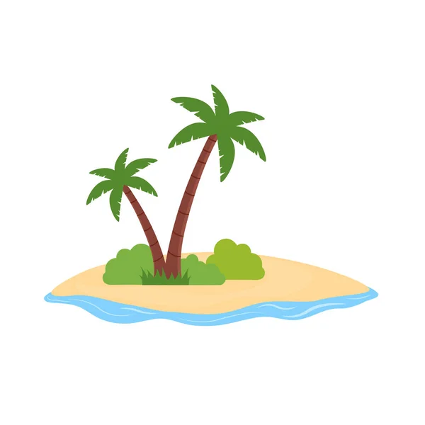 Exotic Natural Landscape Vacation Summer Weekend Holiday Isolated Palm Tree — ストックベクタ