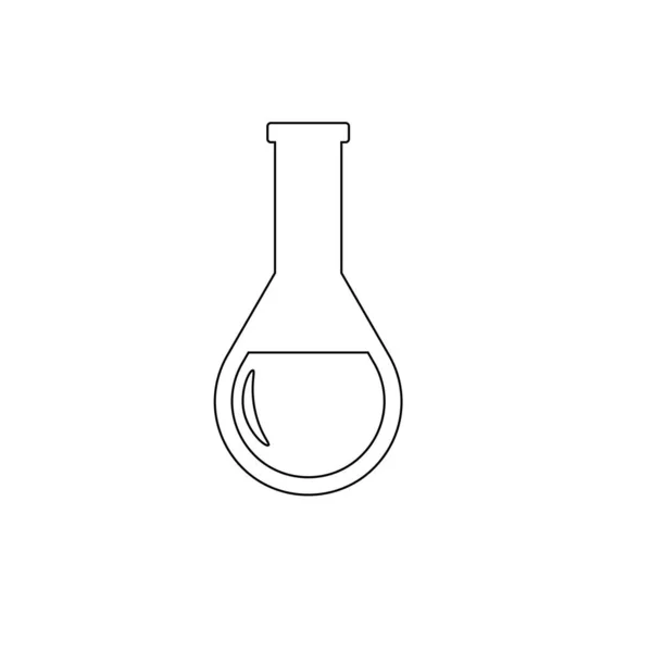 Laboratorium Chemische Buizen Ingesteld Glazen Bekerglas Buizen Flessen Gereedschap Voor — Stockvector