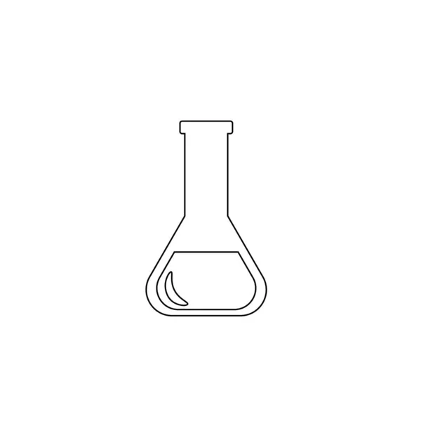 Laboratorium Chemische Buizen Ingesteld Glazen Bekerglas Buizen Flessen Gereedschap Voor — Stockvector