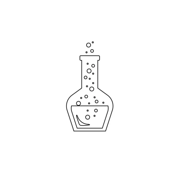 Labor Chemieröhrchen Set Glasbecher Schläuche Und Flaschen Werkzeuge Für Laborversuche — Stockvektor