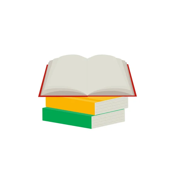 Bücher Stapeln Bücher Stapeln Lesen Lernen — Stockvektor