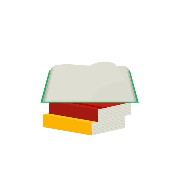 Bücher Stapeln Bücher Stapeln Lesen Lernen — Stockvektor