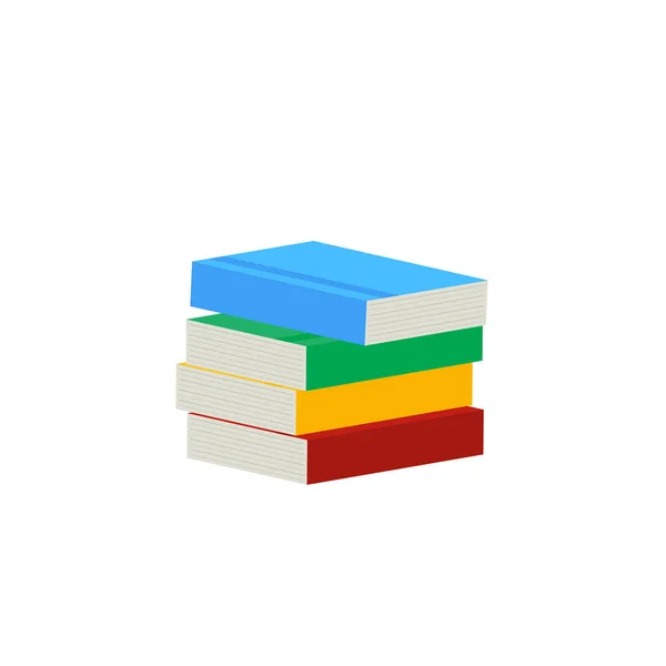 Libros Apilados Libros Apilados Lectura Para Aprender — Archivo Imágenes Vectoriales
