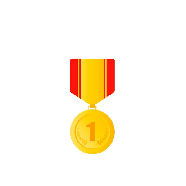 Championship Victory Award Trophy Honor Victory Medal Guldcupen Guldmedalj — Stock vektor