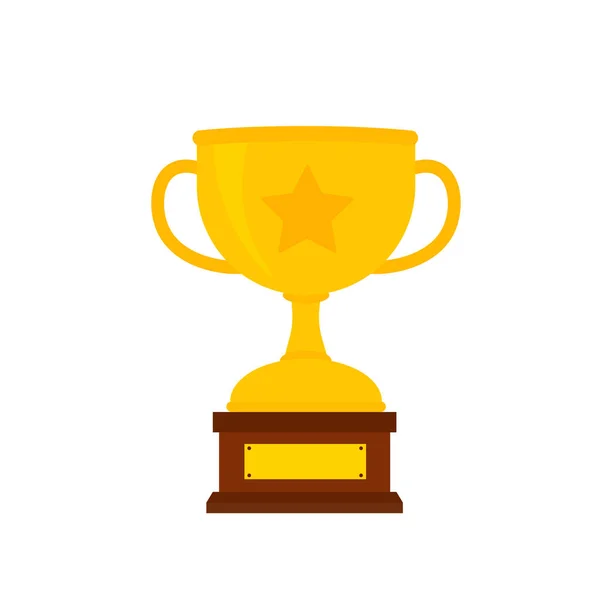 Championship Victory Award Trophy Honor Victory Medal Gold Cup Gold — Stock Vector
