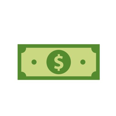 Vektör dolar banknot ve para, simge çizimleri ve vektör
