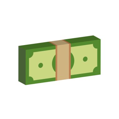 Vektör dolar banknot ve para, simge çizimleri ve vektör
