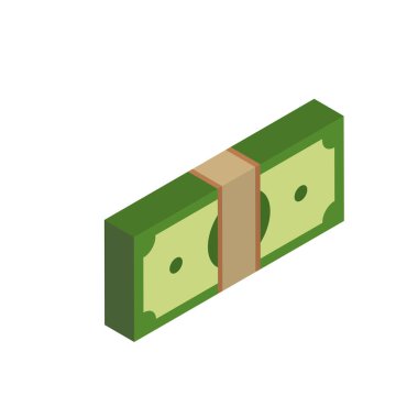 Vektör dolar banknot ve para, simge çizimleri ve vektör