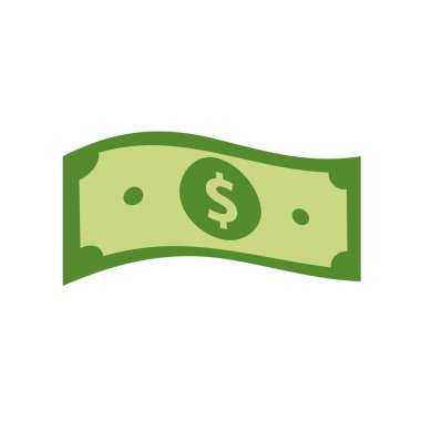 Vektör dolar banknot ve para, simge çizimleri ve vektör