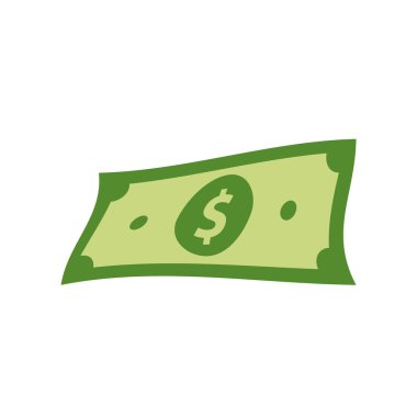 Vektör dolar banknot ve para, simge çizimleri ve vektör