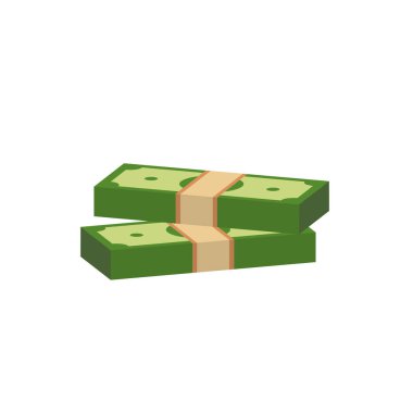 Vektör dolar banknot ve para, simge çizimleri ve vektör