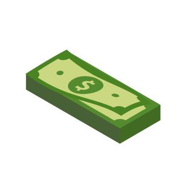 Vektör dolar banknot ve para, simge çizimleri ve vektör