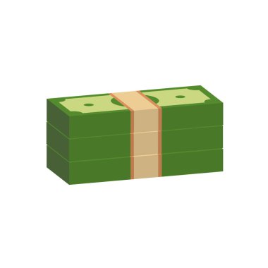 Vektör dolar banknot ve para, simge çizimleri ve vektör