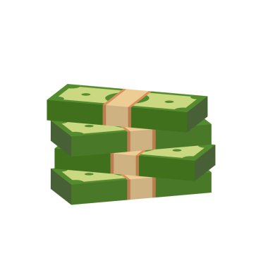 Vektör dolar banknot ve para, simge çizimleri ve vektör