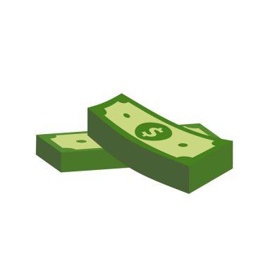 Vektör dolar banknot ve para, simge çizimleri ve vektör