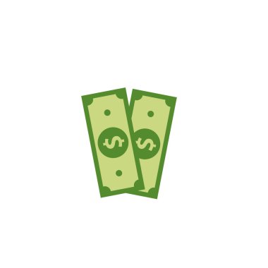 Vektör dolar banknot ve para, simge çizimleri ve vektör