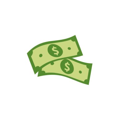 Vektör dolar banknot ve para, simge çizimleri ve vektör