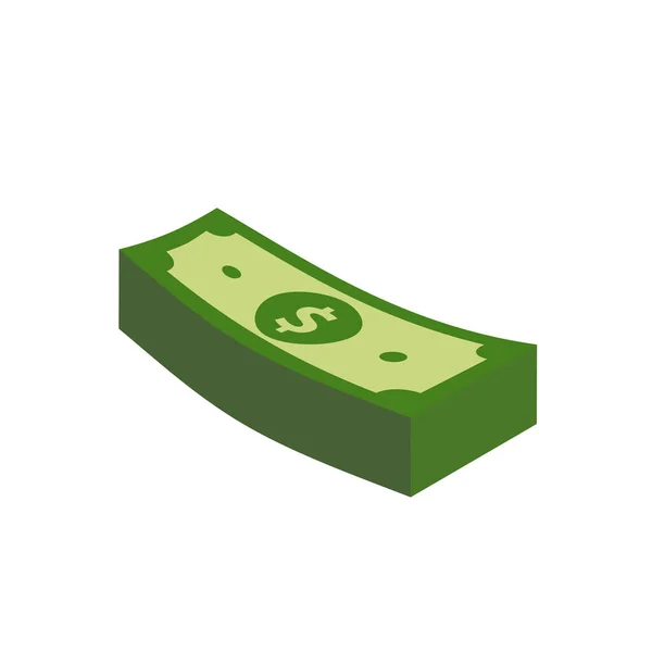 Banknot Moneta Wektorowa Dolara Ilustracje Ikon Wektor — Wektor stockowy