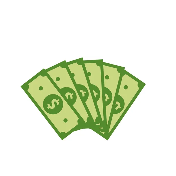 Billet Banque Pièce Dollars Vectoriels Illustrations Icônes Vecteur — Image vectorielle