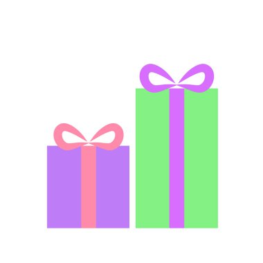 Renkli kurdelelerle süslenmiş hediye kutusu