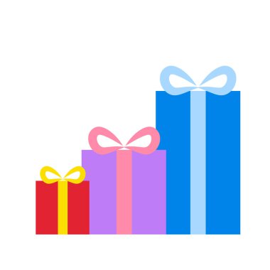 Renkli kurdelelerle süslenmiş hediye kutusu