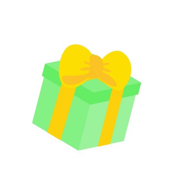 Renkli kurdelelerle süslenmiş hediye kutusu