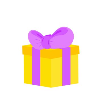 Renkli kurdelelerle süslenmiş hediye kutusu