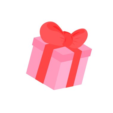 Renkli kurdelelerle süslenmiş hediye kutusu