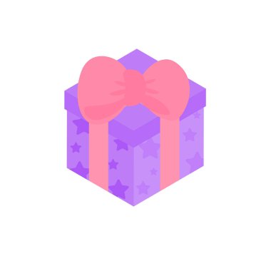 Renkli kurdelelerle süslenmiş hediye kutusu