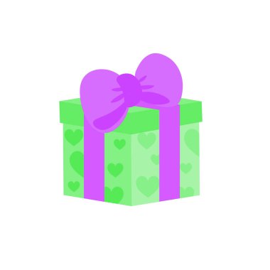 Renkli kurdelelerle süslenmiş hediye kutusu