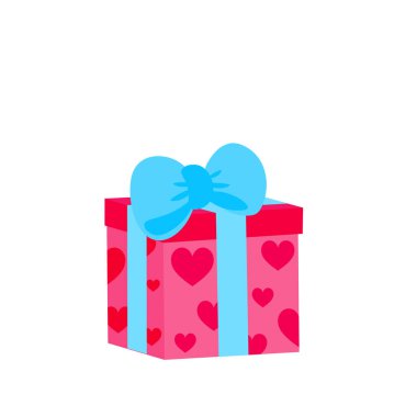 Renkli kurdelelerle süslenmiş hediye kutusu