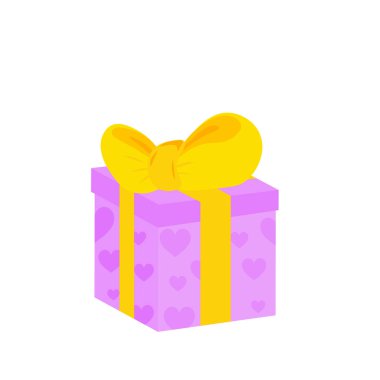 Renkli kurdelelerle süslenmiş hediye kutusu