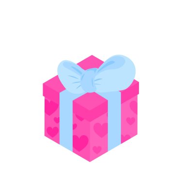 Renkli kurdelelerle süslenmiş hediye kutusu